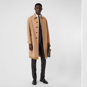 Burberry London Logo Tape Cotton Car Coat